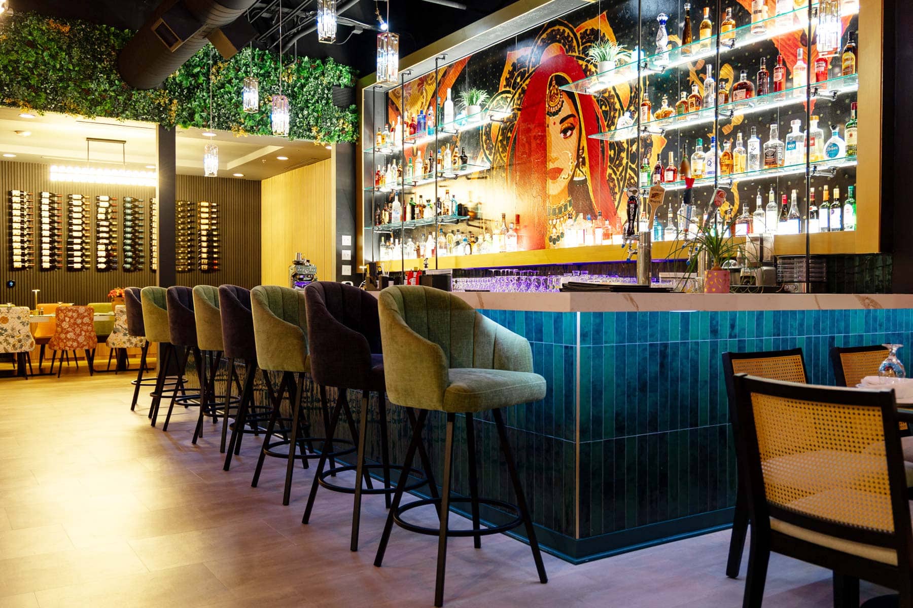 The bar at Urban Turban.
