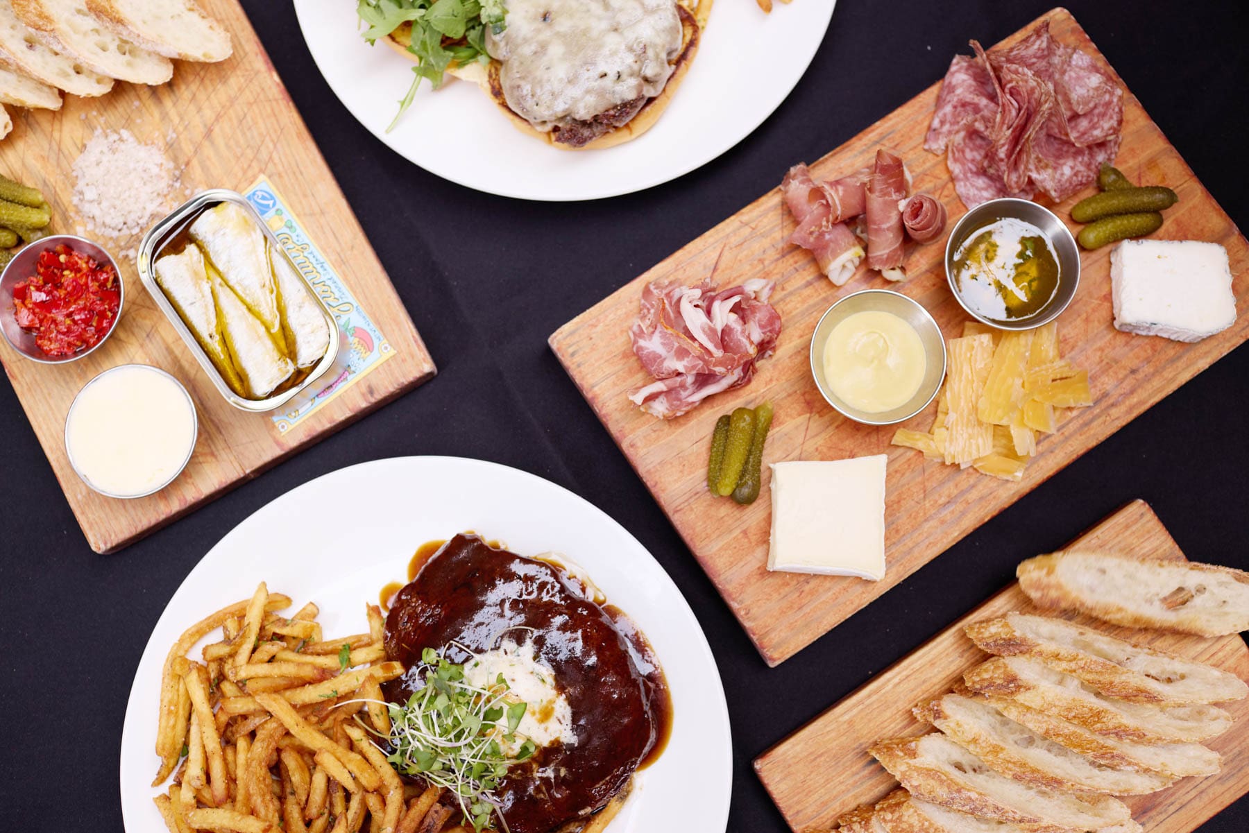 A selection of small plates, large plates and and charcuterie spreads from Alley Twenty Six