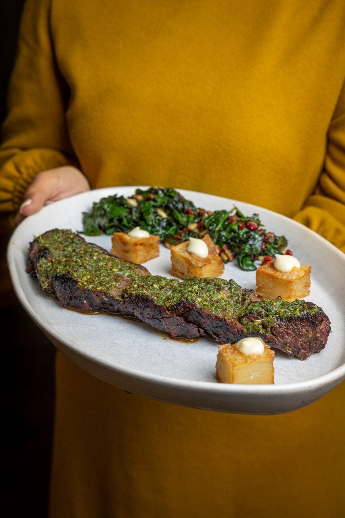 A steak dish from Nikos.